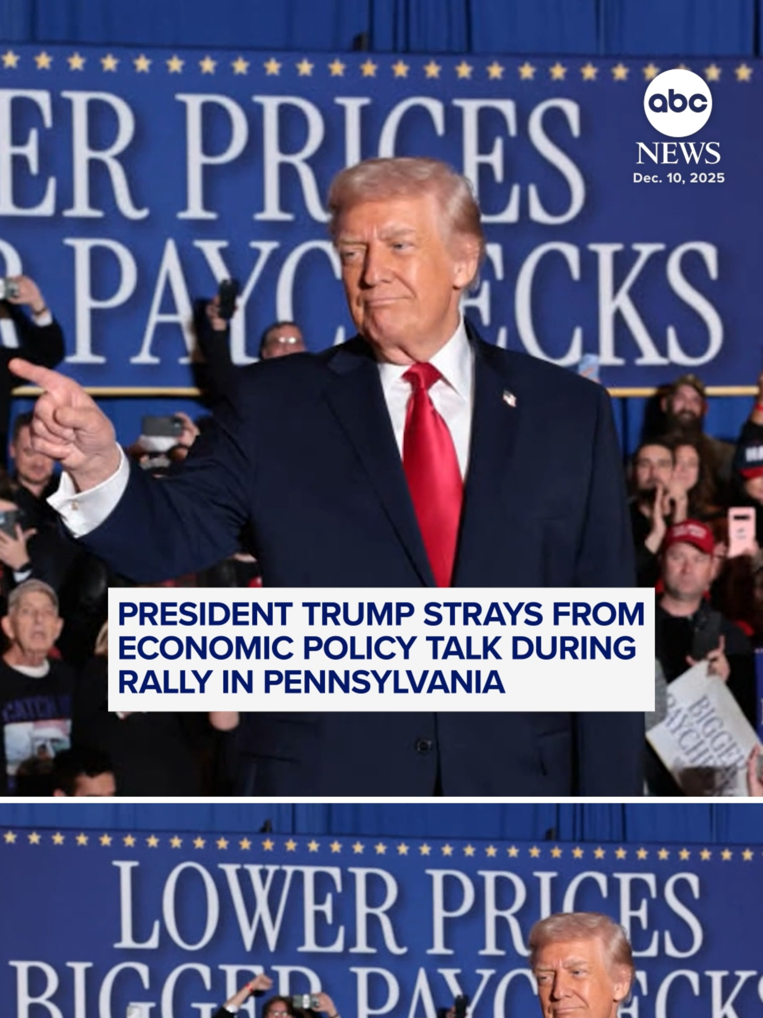 In a Pennsylvania speech that the White House billed as President Trump's kickoff event for a tour focused on the economy, Trump passed off blame for high costs onto his predecessor.    ABC News' Mary Bruce reports. #trump #economy #politics #news #abcnews