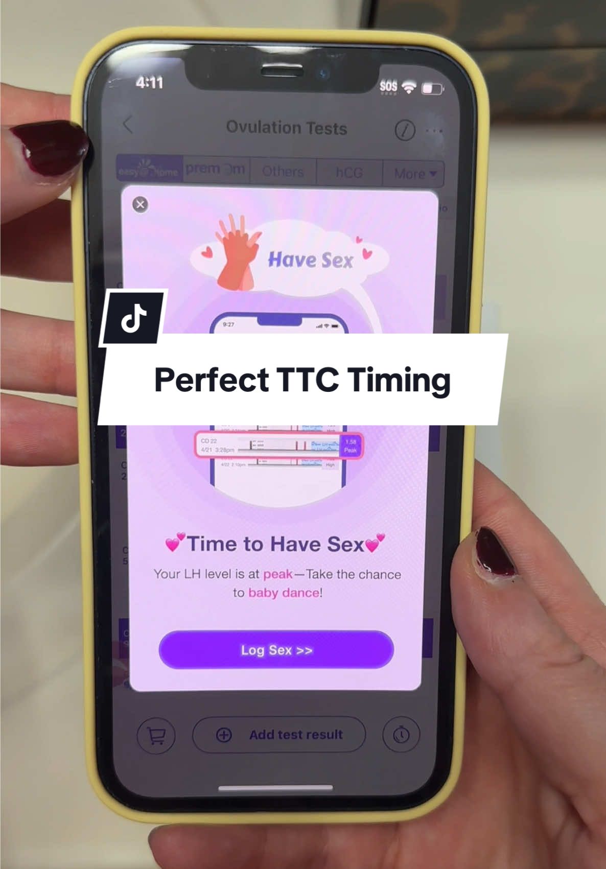 Hearing the “it’s tiiiiiiime” drop hit just right 🙂‍↕️ Thanks, Premom, for the perfect timing this cycle!  Who else gets this excited for Peak Day? 🙋🏻‍♀️ #PremomApp #ttcjourney #mariahcarey #ovulation #fertilitytips 