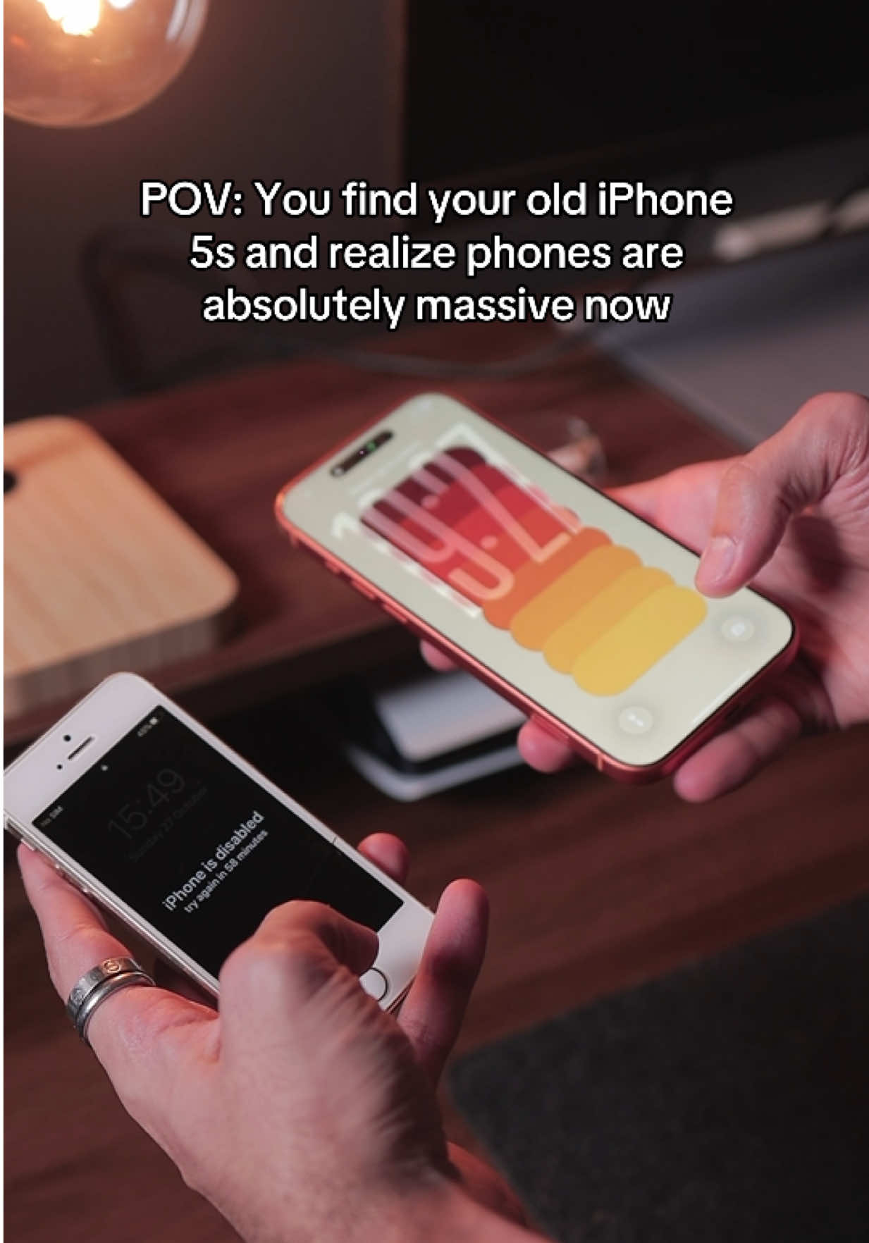 Remember when THIS was considered the perfect phone size? 📱 I managed to get my iPhone 5s from 2013 to turn on 📱✨ but look at the size difference compared to the iPhone 17 Pro Max 😳 The crazy thing? The 5s can no longer get updated, leaving you exposed to security breaches 🔓⚠️ • • • • #iphone #iphone5s #iphone17promax #apple #techtok 