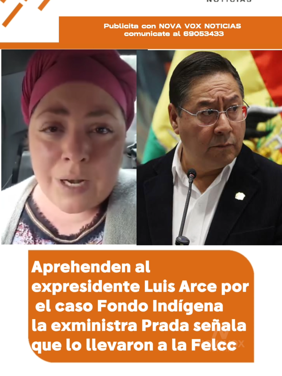 🟠 #Ultimo #LuisArce fue aprehendido este miércoles por el caso Fondo Indígena, tras aparecer documentos que lo implican en la autorización de desembolsos estatales a cuentas personales cuando era ministro de Economía, mientras la exministra María Nela Prada denuncia que su captura en Sopocachi ocurrió de forma irregular y exige conocer su paradero en la FELCC. #NoticiasBolivia #novavoxnoticias #noticias 