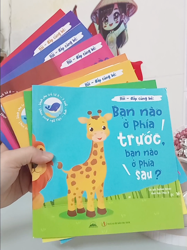 Sách ehon hỏi đáp cùng bé, bộ 8 quyển, mỗi quyển 24 trang, hình vẽ dễ thương, song ngữ. #sachehon #sachehonchobe #sachehonsongngu #sachehonchotre #sachhoidapchobe 