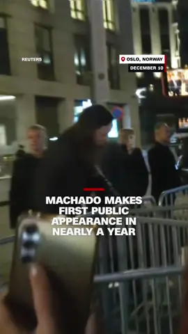 Venezuelan opposition leader and Nobel laureate María Corina Machado embraced supporters in the street, her first public appearance in nearly a year, and after defying a travel ban and fleeing Venezuela. She was last seen at a rally against President Nicolás Maduro's inauguration in January, where her political party said she was 