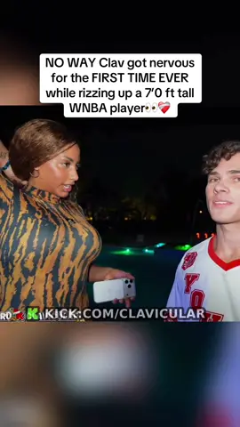 Clav got nervous rizzing up a WNBA player 👀 || #clavicular 