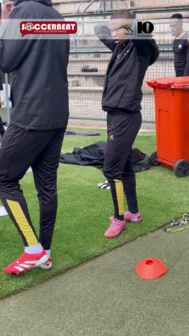 Mohau Nkota gears up for training at the HPC in Pretoria! ⚽️🔥🇿🇦 #ForTheBettor #10BetBafanaBafana