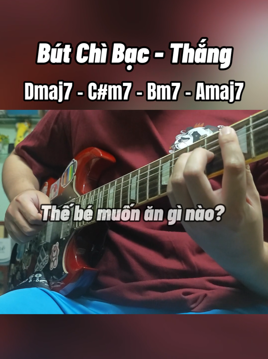 Bút Chì Bạc - Thắng guitar cover và hợp âm #butchibac #thang #cover #xuhuong 