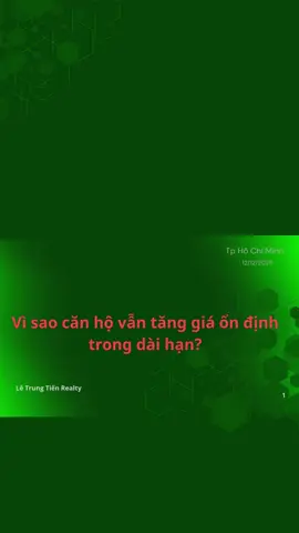Lý do khiến căn hộ luôn tăng giá dài hạn (người mua nên biết) Căn hộ tăng giá ổn định nhờ cầu ở thực lớn, quỹ đất khan hiếm và hạ tầng TP.HCM – Bình Dương phát triển mạnh. Theo dõi tôi để cập nhật thị trường & dự án thực tế mỗi tuần. #letrungtienrealty #batdongsantphcm #canho #bdsbinhduong 