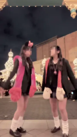 マフラーキャップディズニー最高にかわいいだよ^ ̳ᴗ ̫ ᴗ ̳^最後事故わら#ディズニー#制服ディズニー #冬ディズニー #jk #ljk 