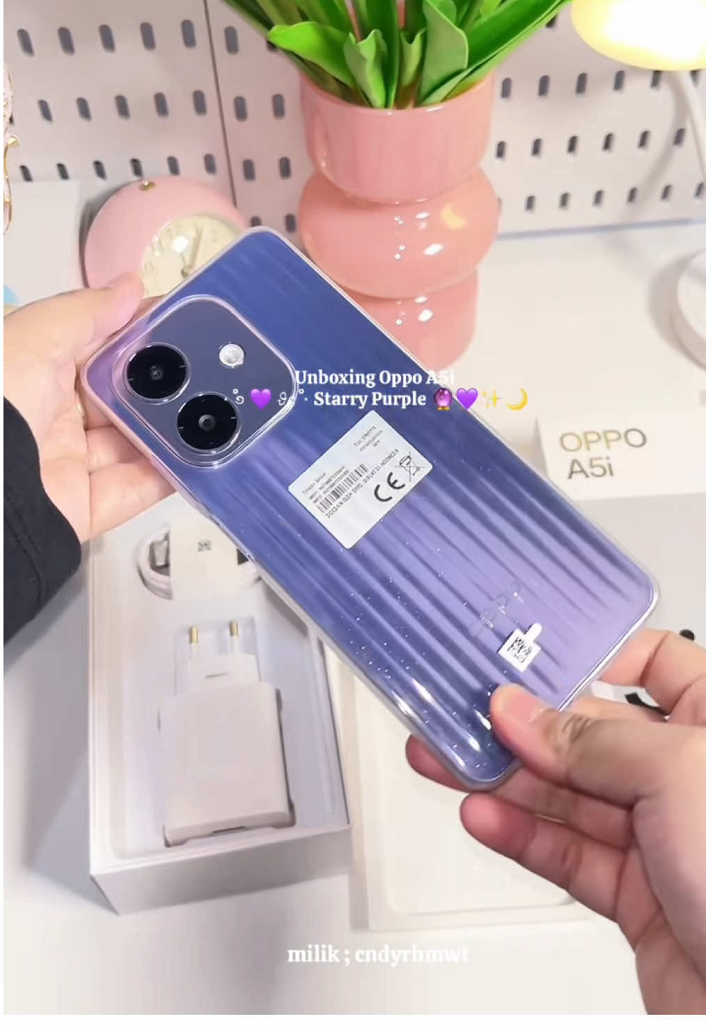 unboxing oppo a5i starry purple⋆.🪻༘⋆ @OPPO Indonesia  #oppo #a5i #unboxing #fyp #foryou 