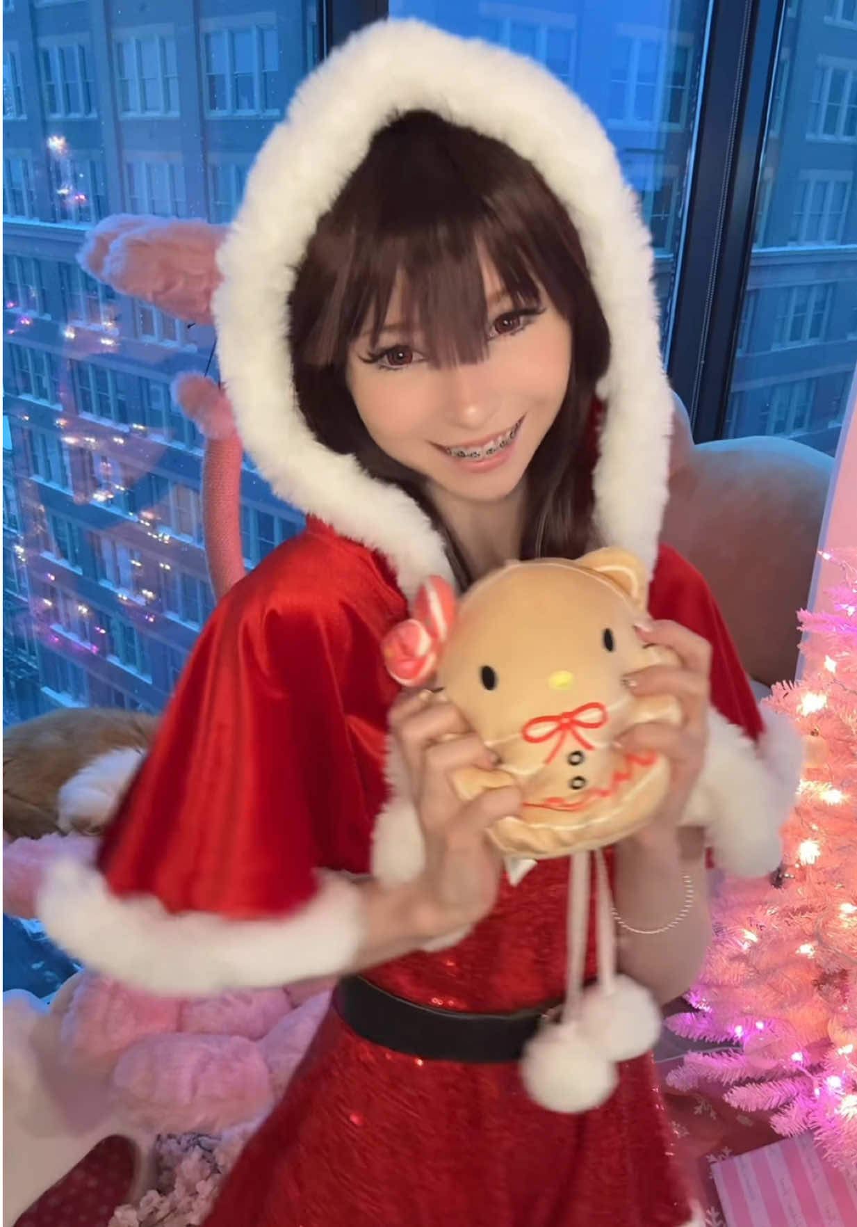 new pockycats background jus dropped  #megumin #cosplay #anime #konosuba #christmas 