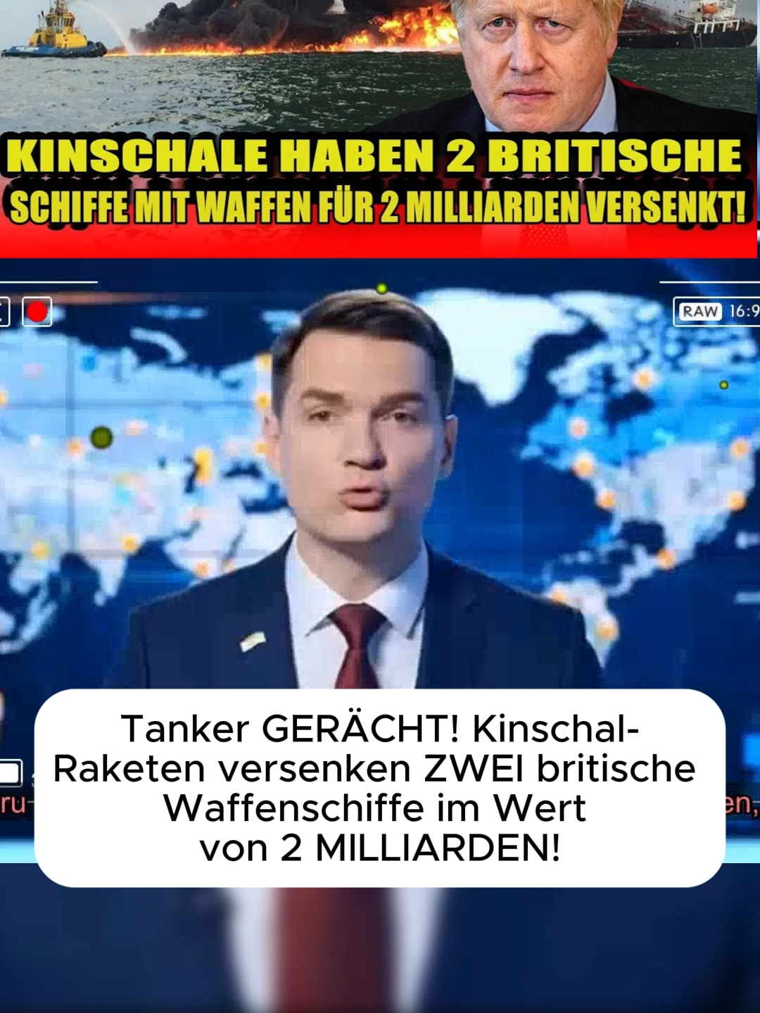 Tanker GERÄCHT! Kinschal-Raketen versenken ZWEI britische Waffenschiffe im Wert von 2 MILLIARDEN!