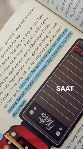 padahal cuma buku. tapi buat gue, ini lebih dari cukup. #novel #foryoumarco #fyp 