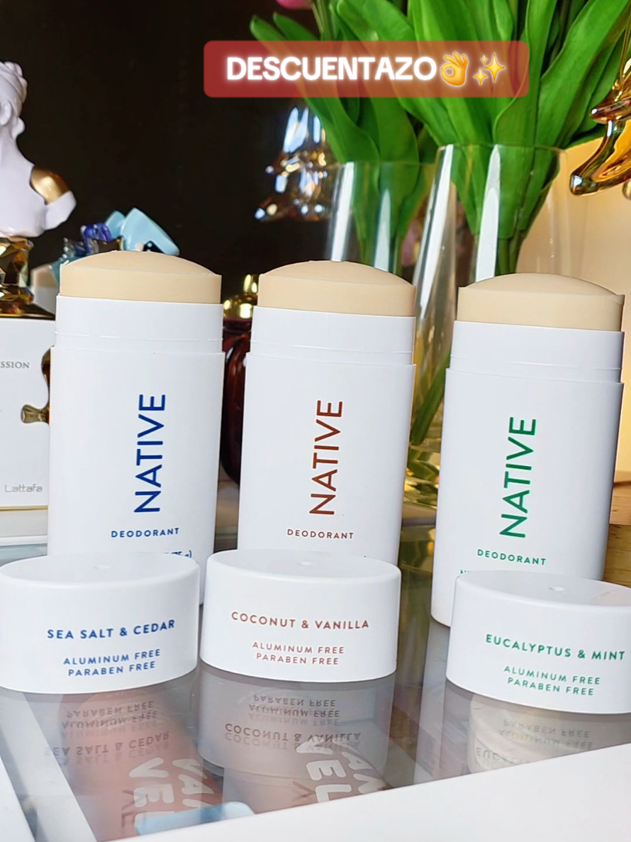 NATIVE Aluminum-Free Deodorant Stick Discovery Set – 3-Pack, 2.65 oz, 72HR Odor Protection @Native 